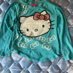 Hello Kitty Turquoise Quarter Sleeve Tee